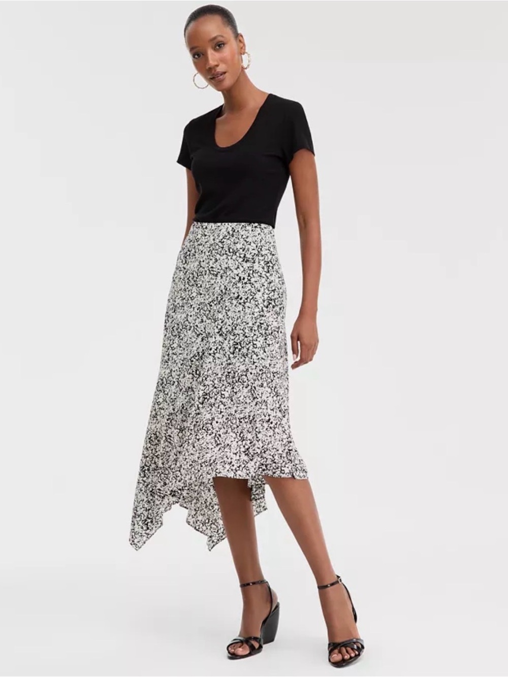 I.N.C. International Concepts Asymmetrical Midi Skirt XL NWT 100% Viscose